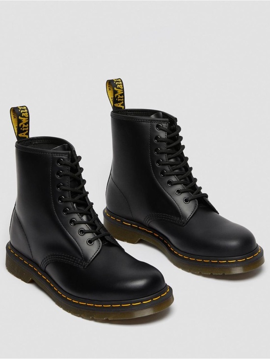 Dr. Martens Shoes - Dr. Martens 1460 Lace Up Boots Black Smooth Leather Size 6